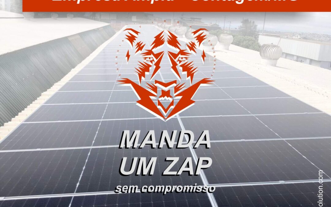 Usina de Energia Solar – Empresa Ampla – Cidade Contagem – Potencia 67,84 Kwp – 128 Placas Fotovoltaicas